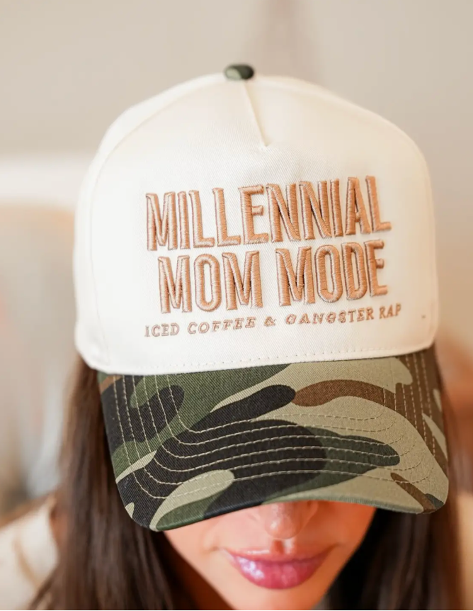 Millenial Mom Mode Camo Cap