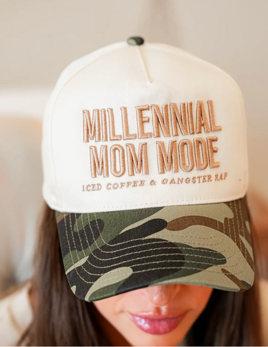Millenial Mom Mode Camo Cap