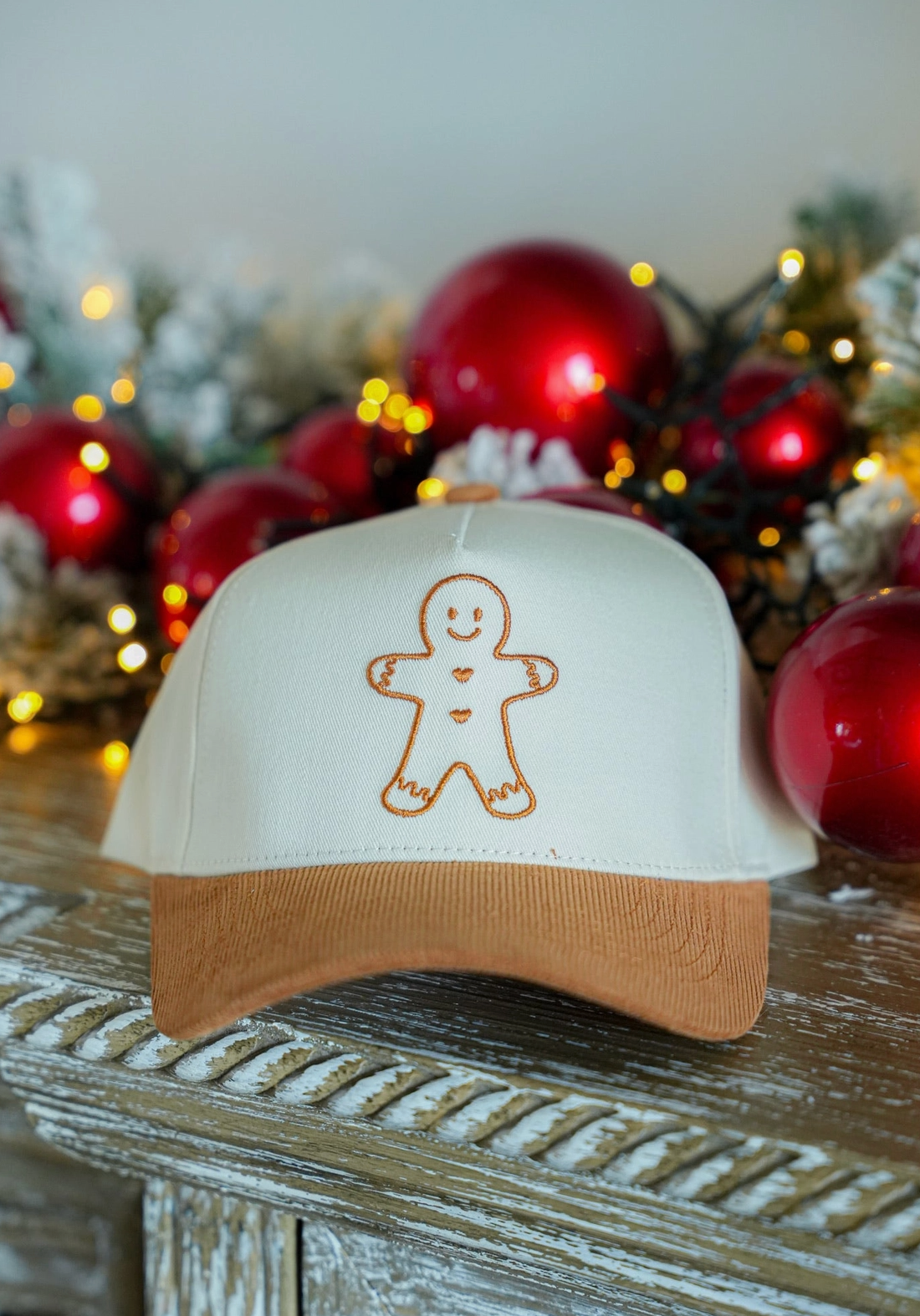 Gingerbread Man Corduroy Cap