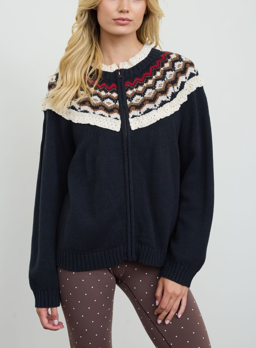 Aspen Sweater Jacket in Navy