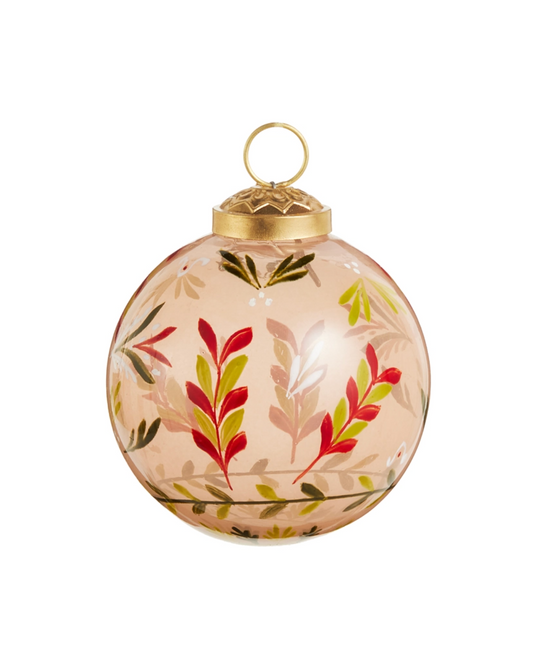 Floral Transparent Ball Ornament