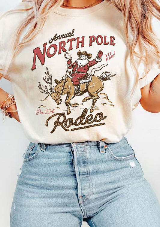 North Pole Santa Rodeo Tee