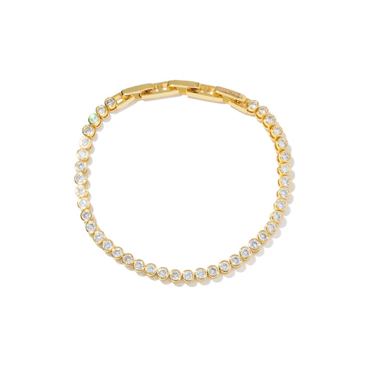 Brenda Grands 18K Gold Round Brilliant Tennis Bracelet