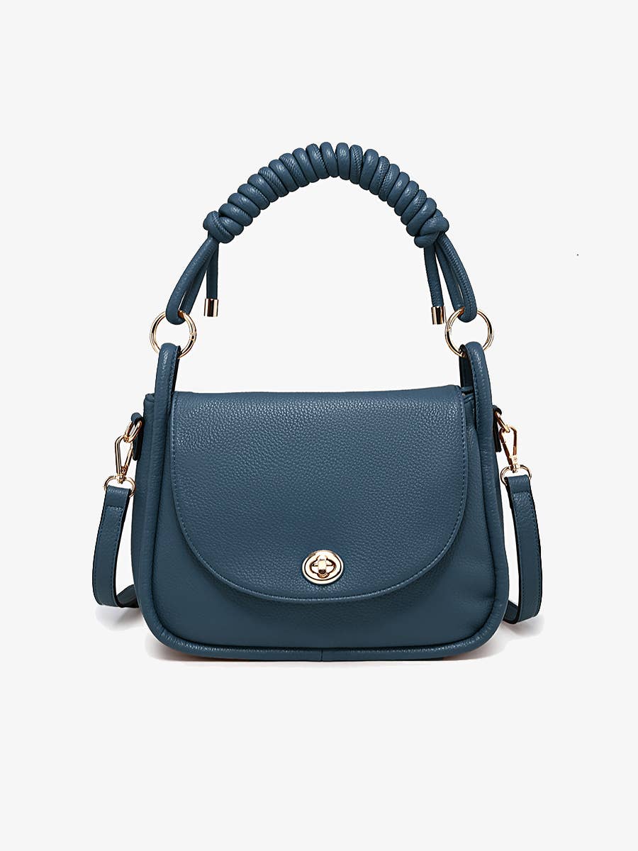 Effie Messenger Satchel Purse in Black
