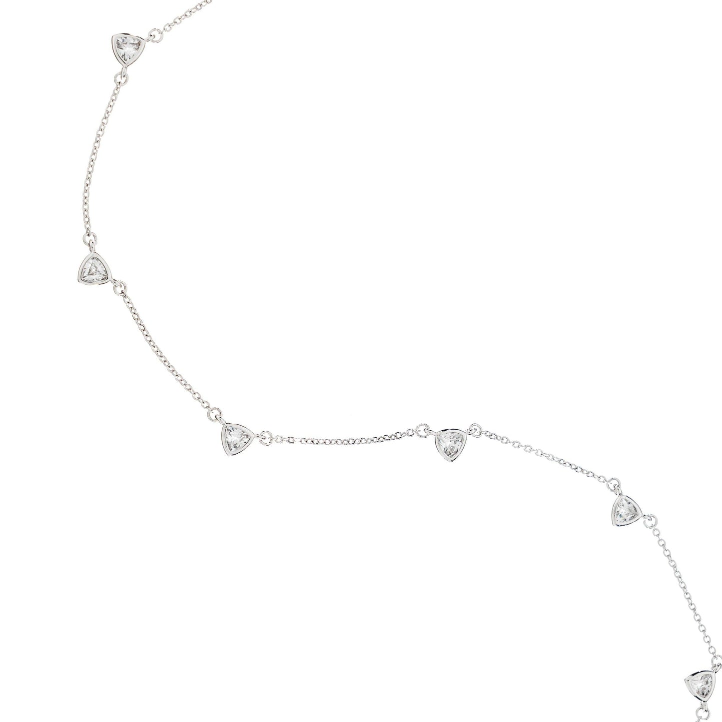 Brenda Grands Demi-Fine Silver CZ Drop Necklace