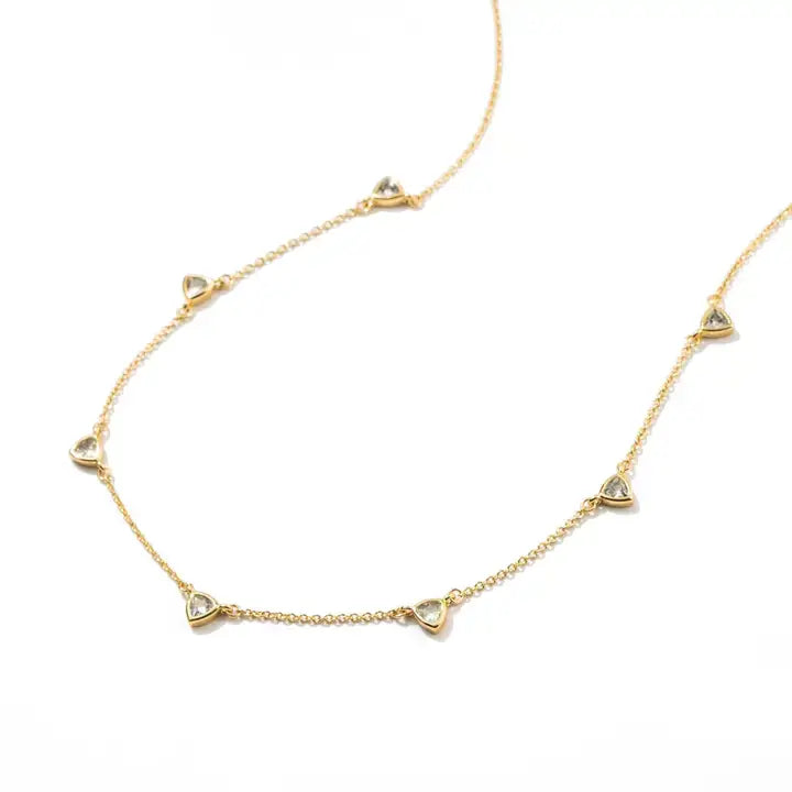 Brenda Grands Demi-Fine Gold CZ Drop Necklace