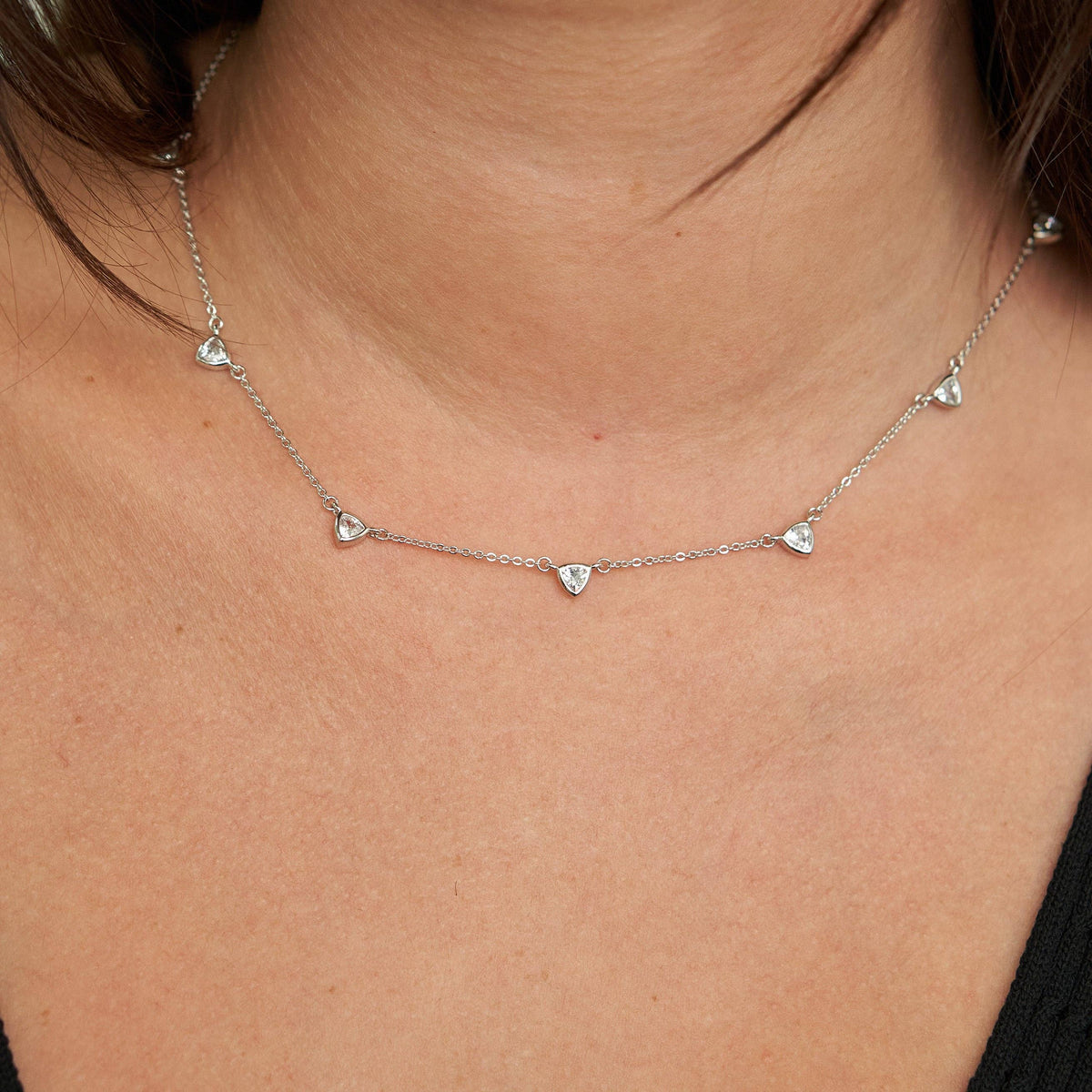 Brenda Grands Demi-Fine Gold CZ Drop Necklace