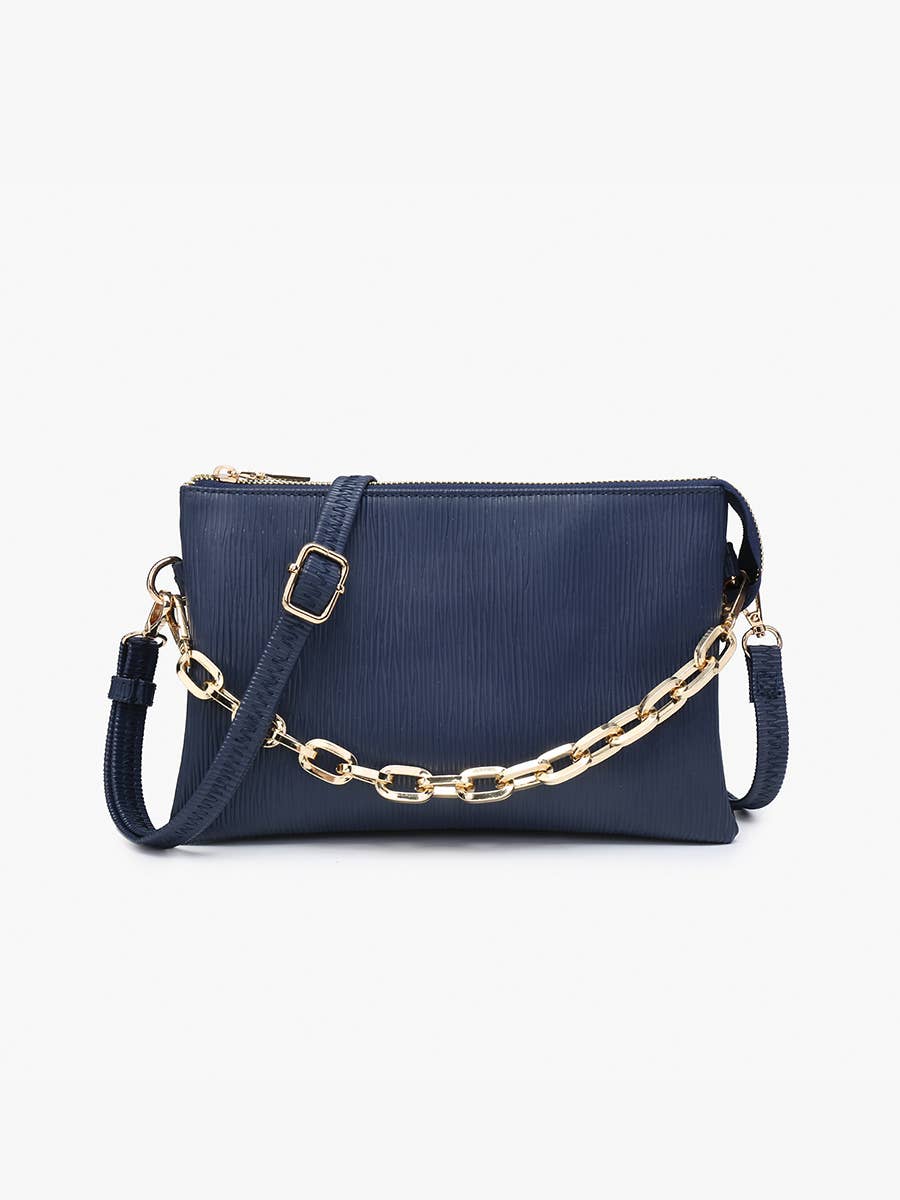 Izzy Textured Crossbody in Navy