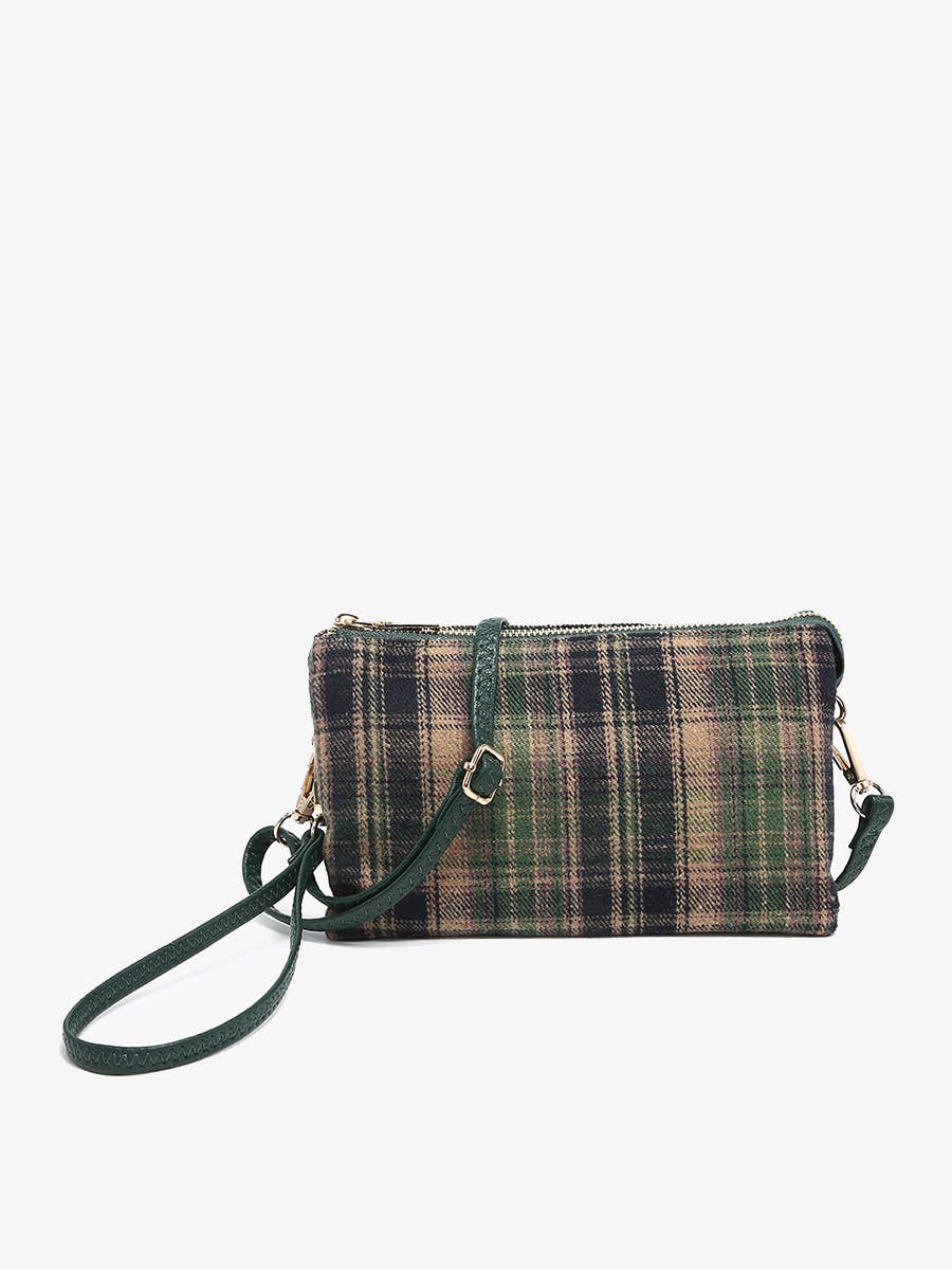 Riley Emerald Plaid Crossbody