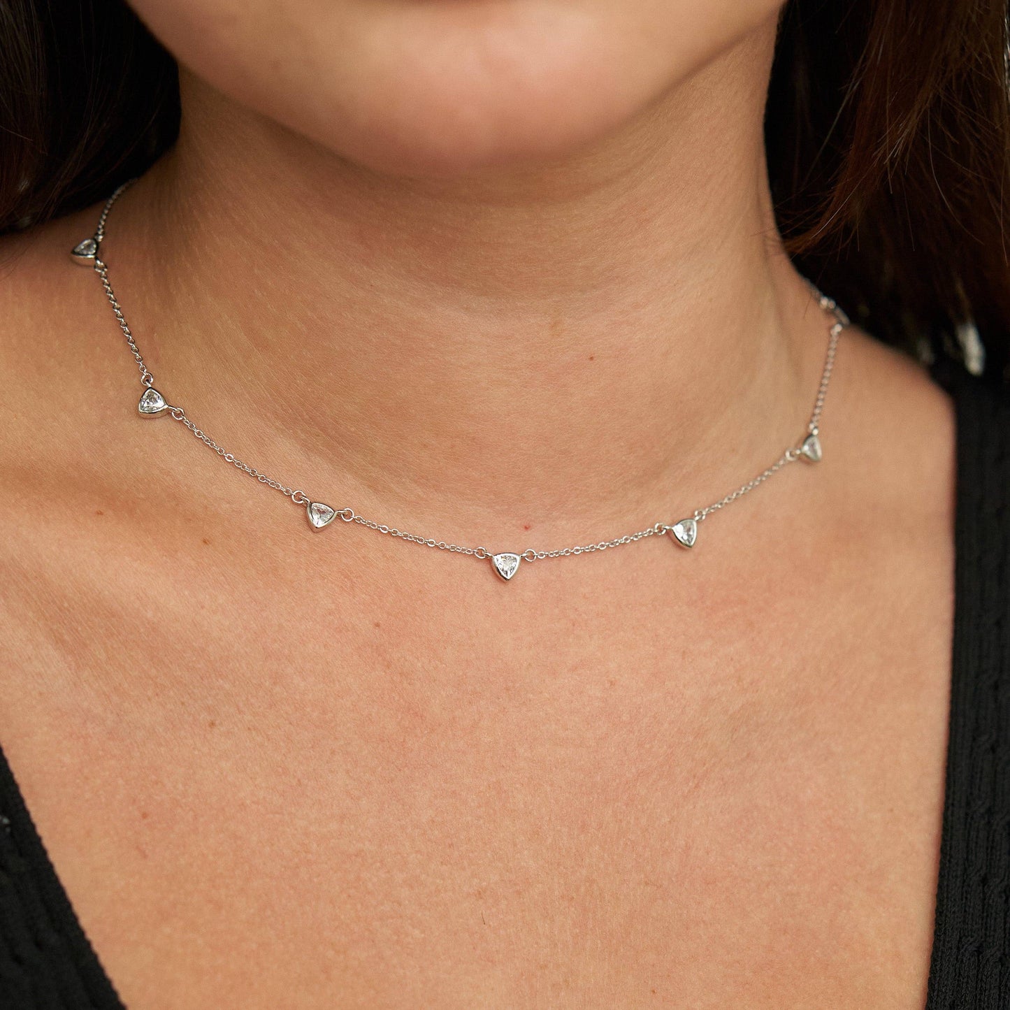 Brenda Grands Demi-Fine Gold CZ Drop Necklace
