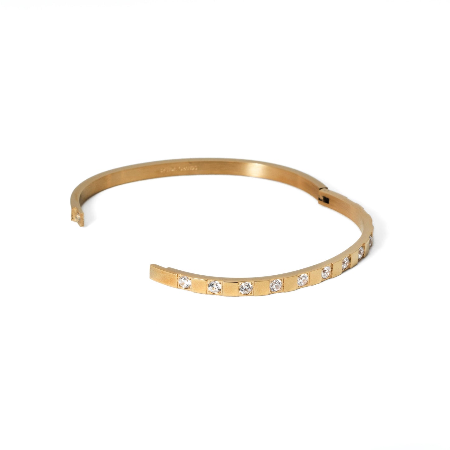 Brenda Grands Waterproof Gold Structured Tennis Bangle