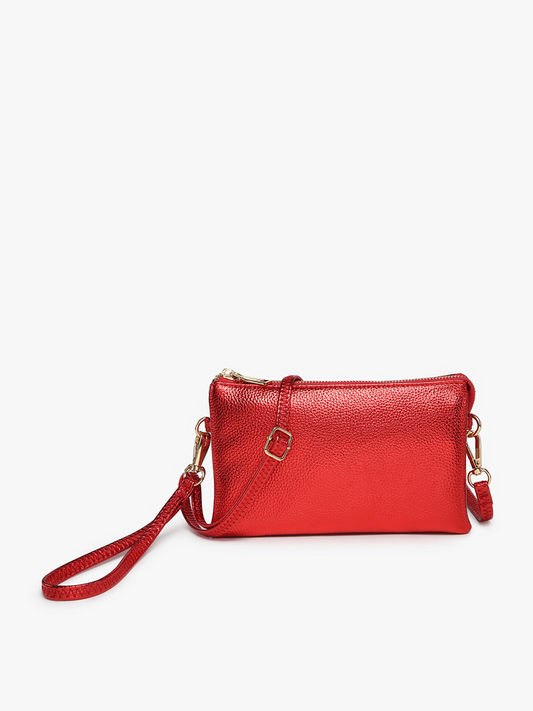 Riley Crossbody in Metallic Red