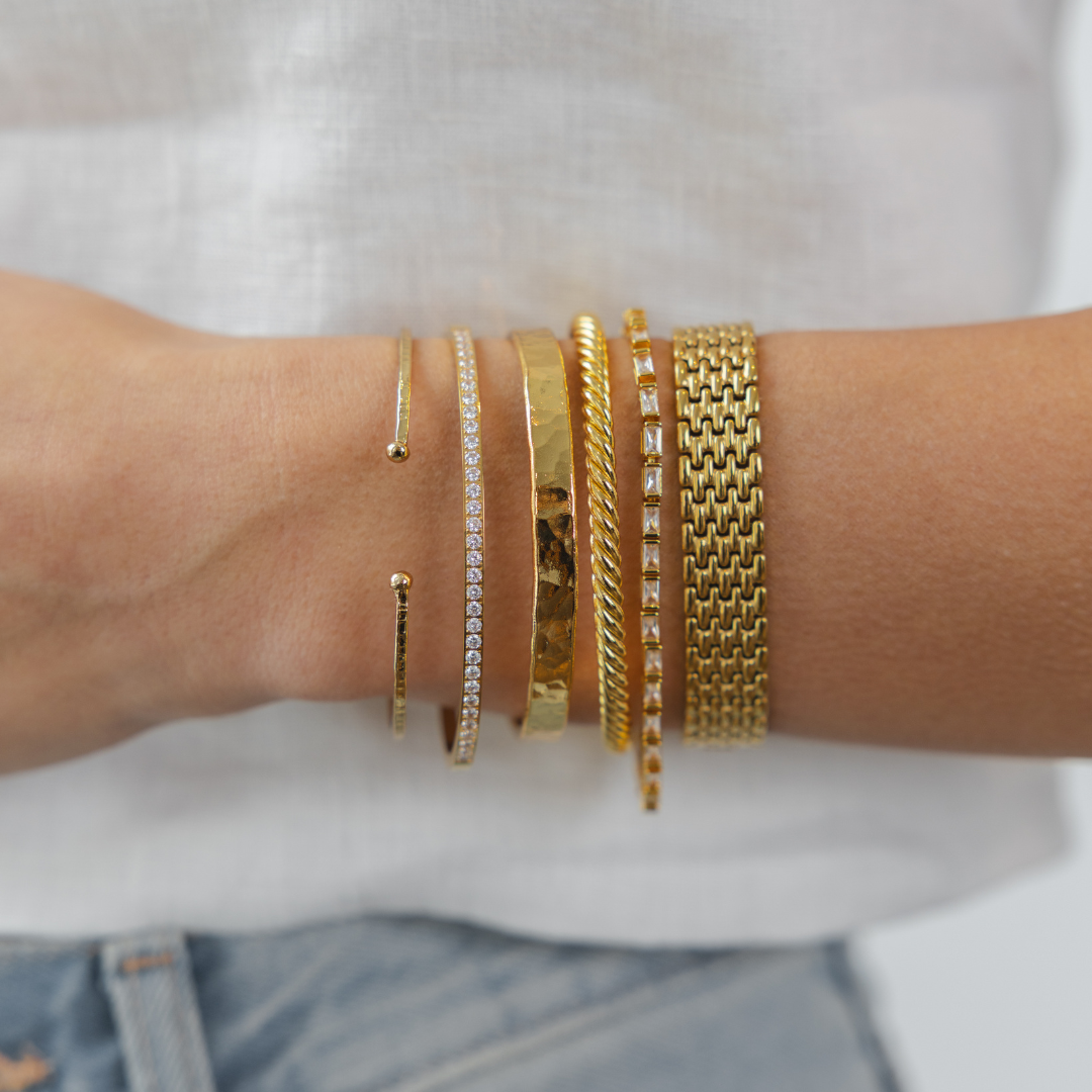 Brenda Grands Waterproof Gold Tennis Bangle