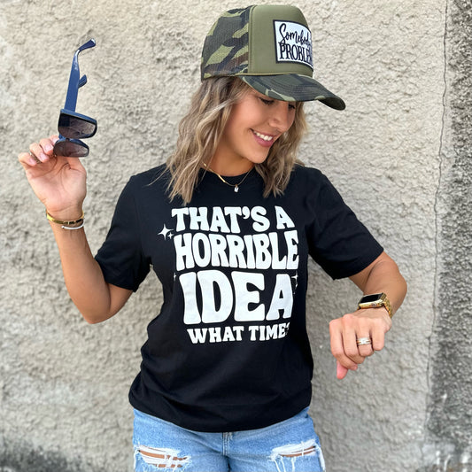 Horrible Idea Tee in Black extended