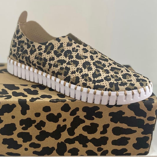 Ilse Jacobsen Leopard Slip On Sneaker